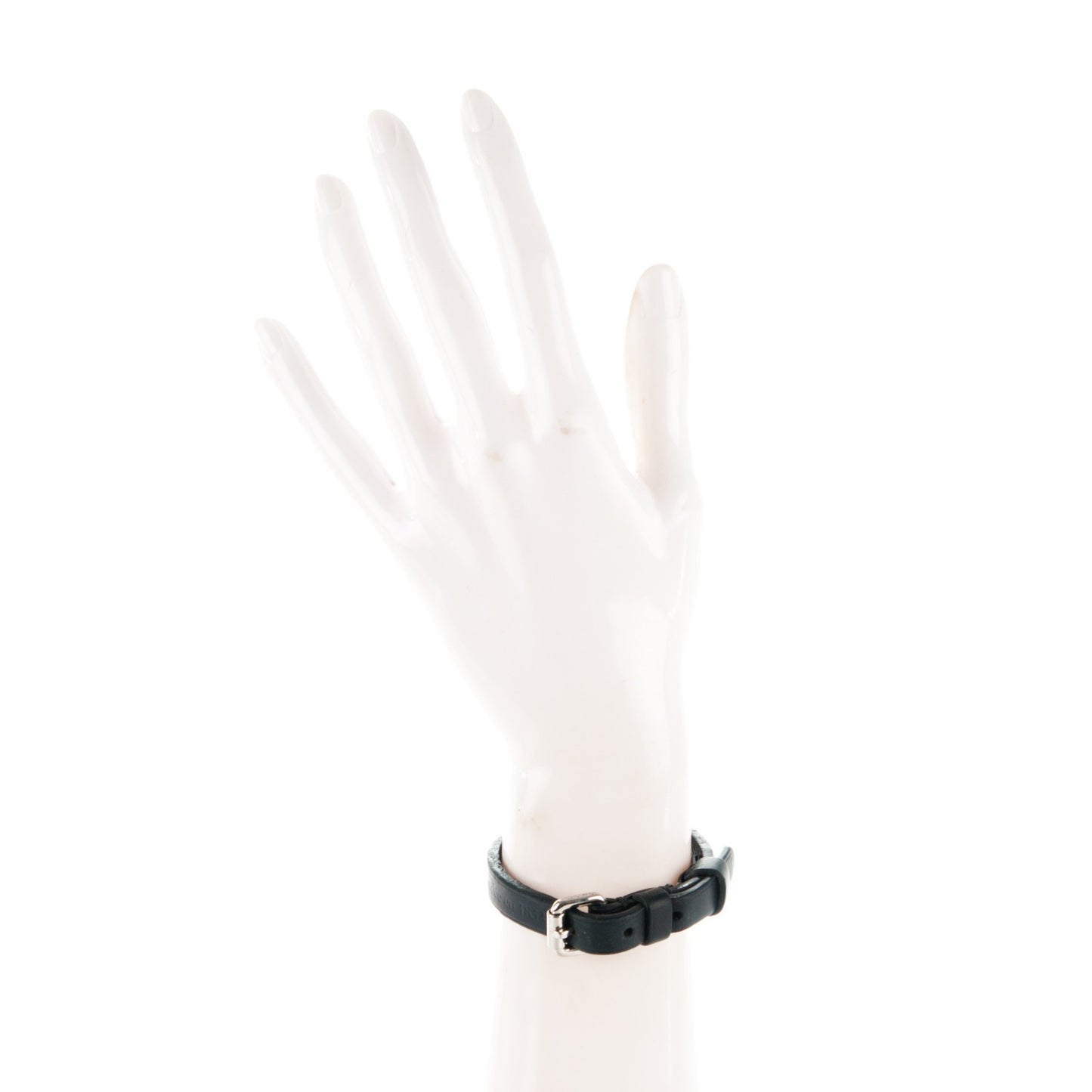 Calfskin Stamp It Bracelet 17 Black