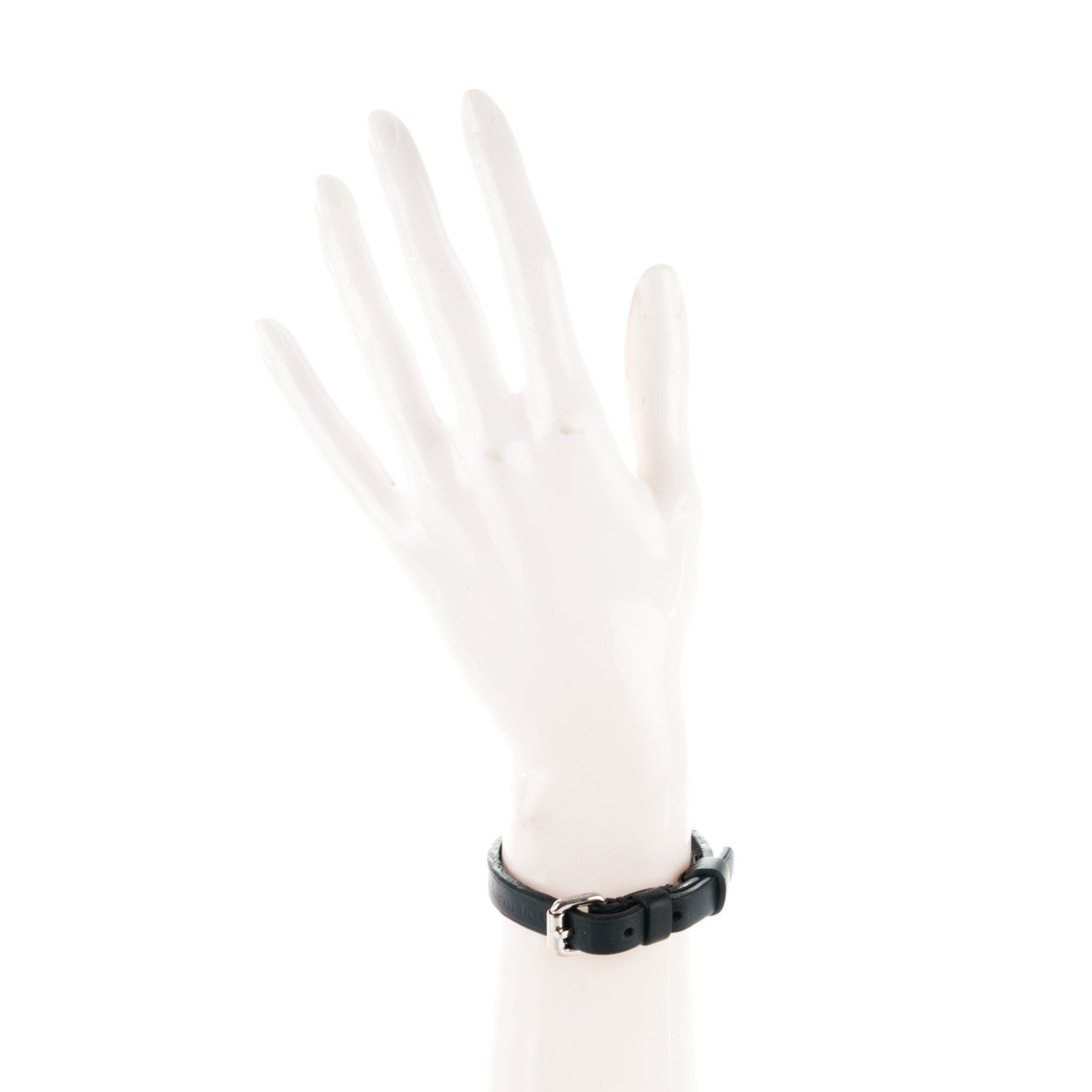 Louis Vuitton Calfskin Stamp It Bracelet 17 Black 2 of 9