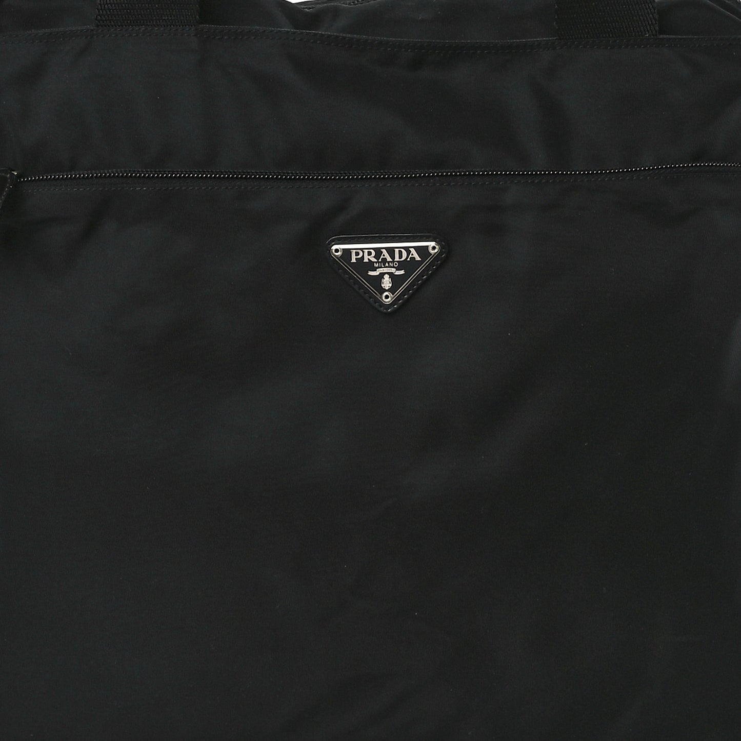 Nylon Vela Large Zip Tote Black