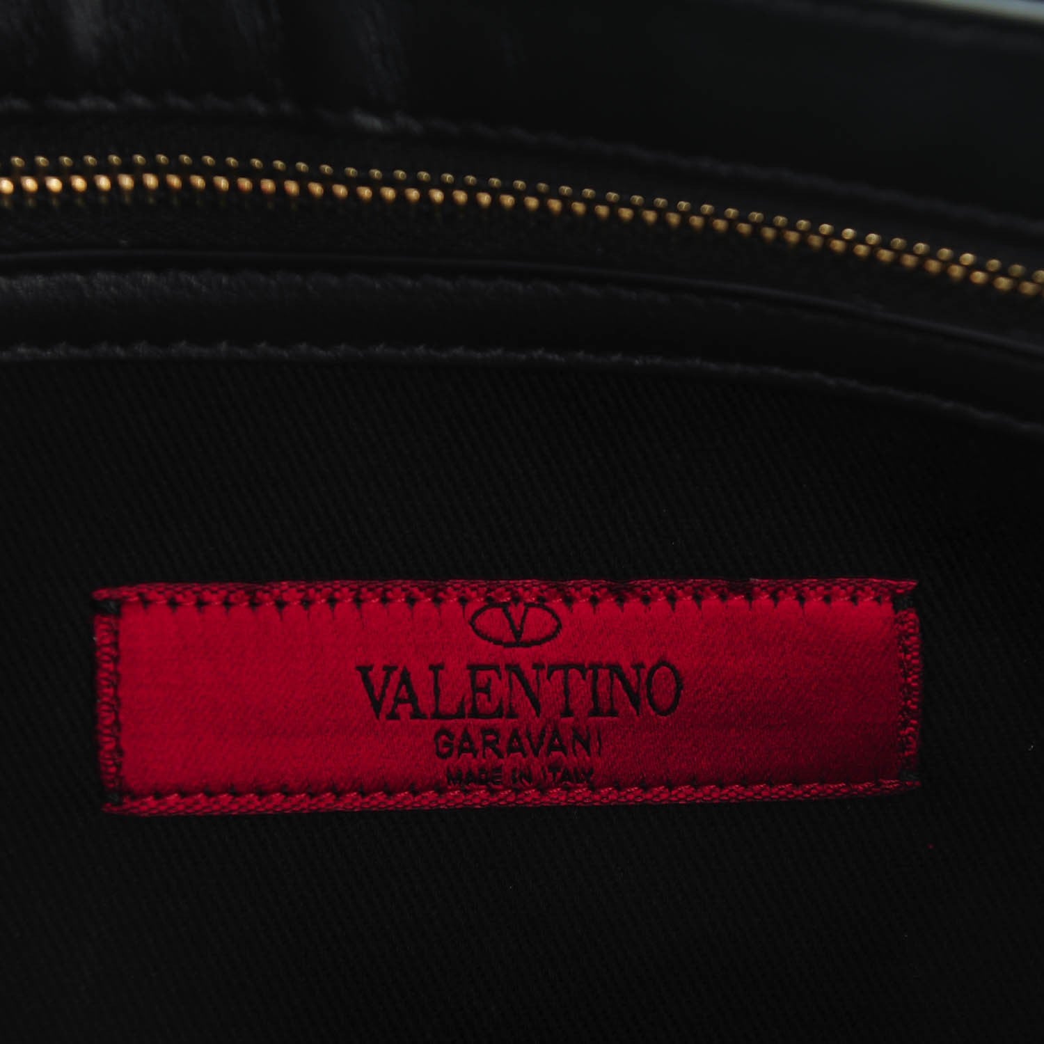 Valentino Garavani Vitello Medium Rockstud Flap Saddle Bag Black 6 of 7