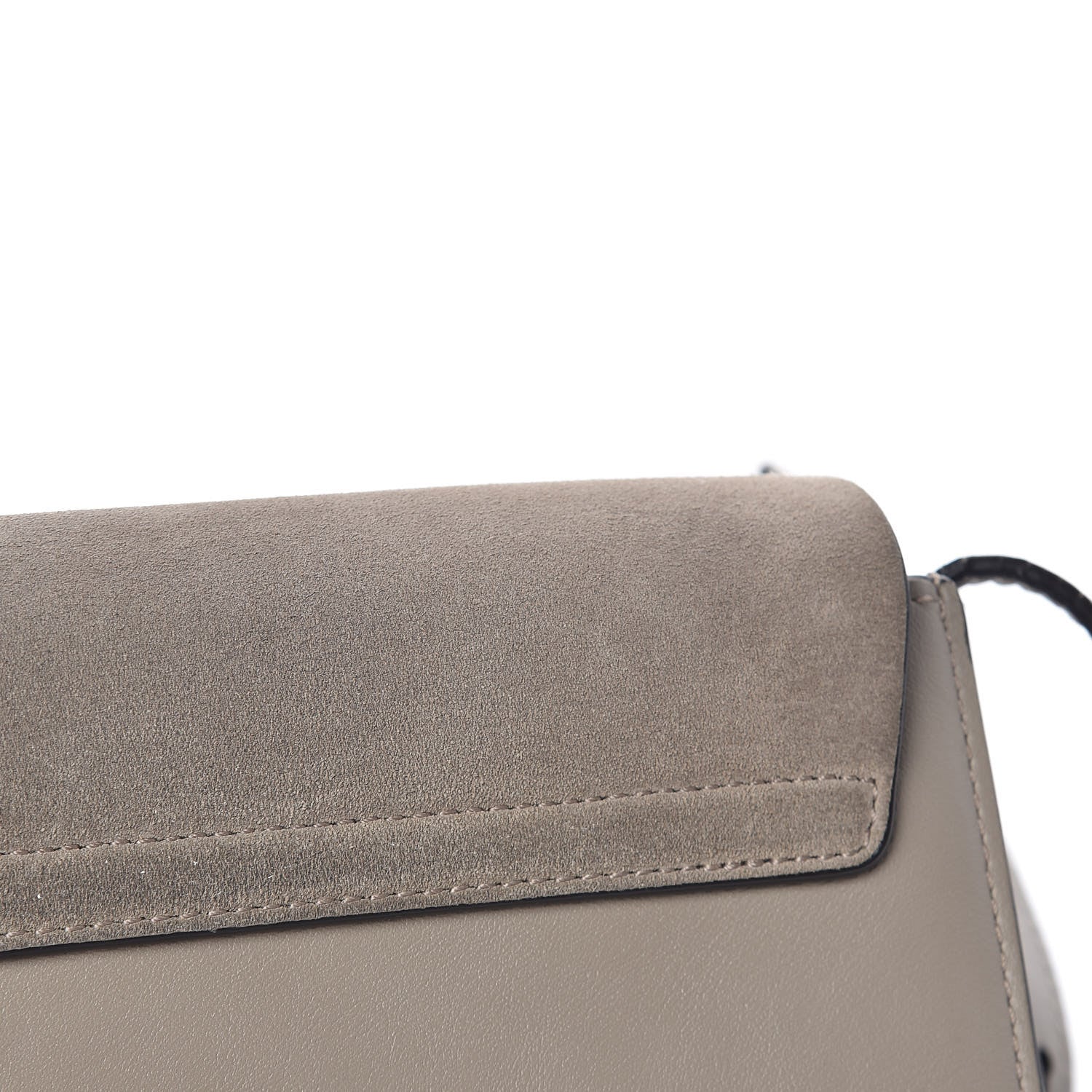 Chloe Suede Calfskin Small Faye Shoulder Bag Motty Grey 17 of 17