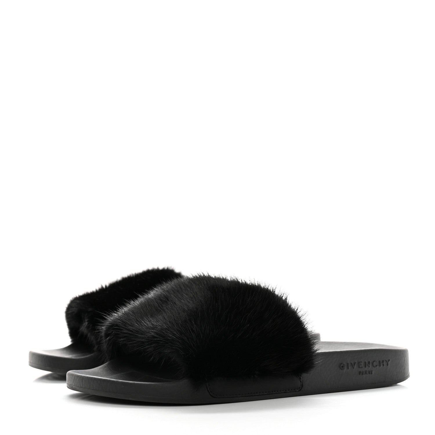Givenchy Mink Rubber Slide Sandals 37 Black 3 of 10