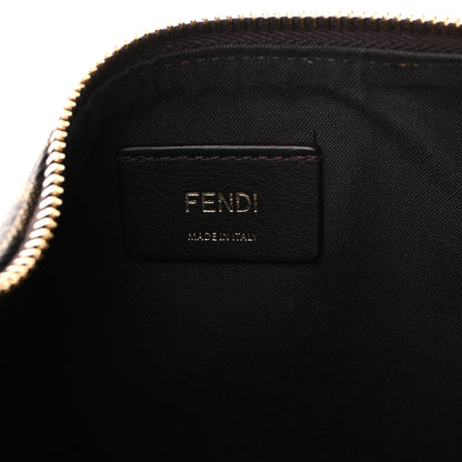 Fendi Fabric Jacquard Vitello Grace FF 1974 Small Fendigraphy Hobo Bag Tobacco Moro Ebano 6 of 9