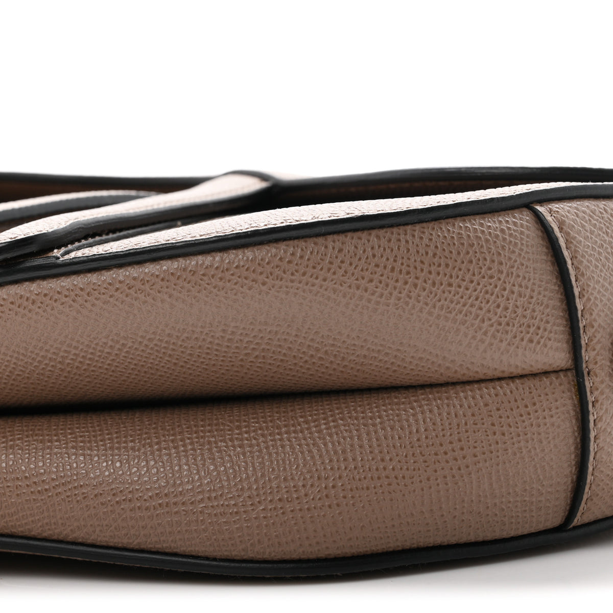 Christian Dior Grained Calfskin Saddle Bag With Strap Warm Taupe 10 of 11