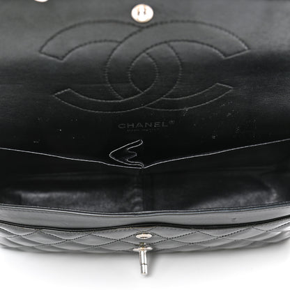 Chanel Striated Patent Quilted Jumbo Double Flap Black 4 of 4
