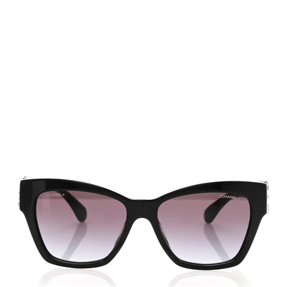 Chanel Acetate Square Cat Eye CC Sunglasses 5456-Q-A Black 2 of 8