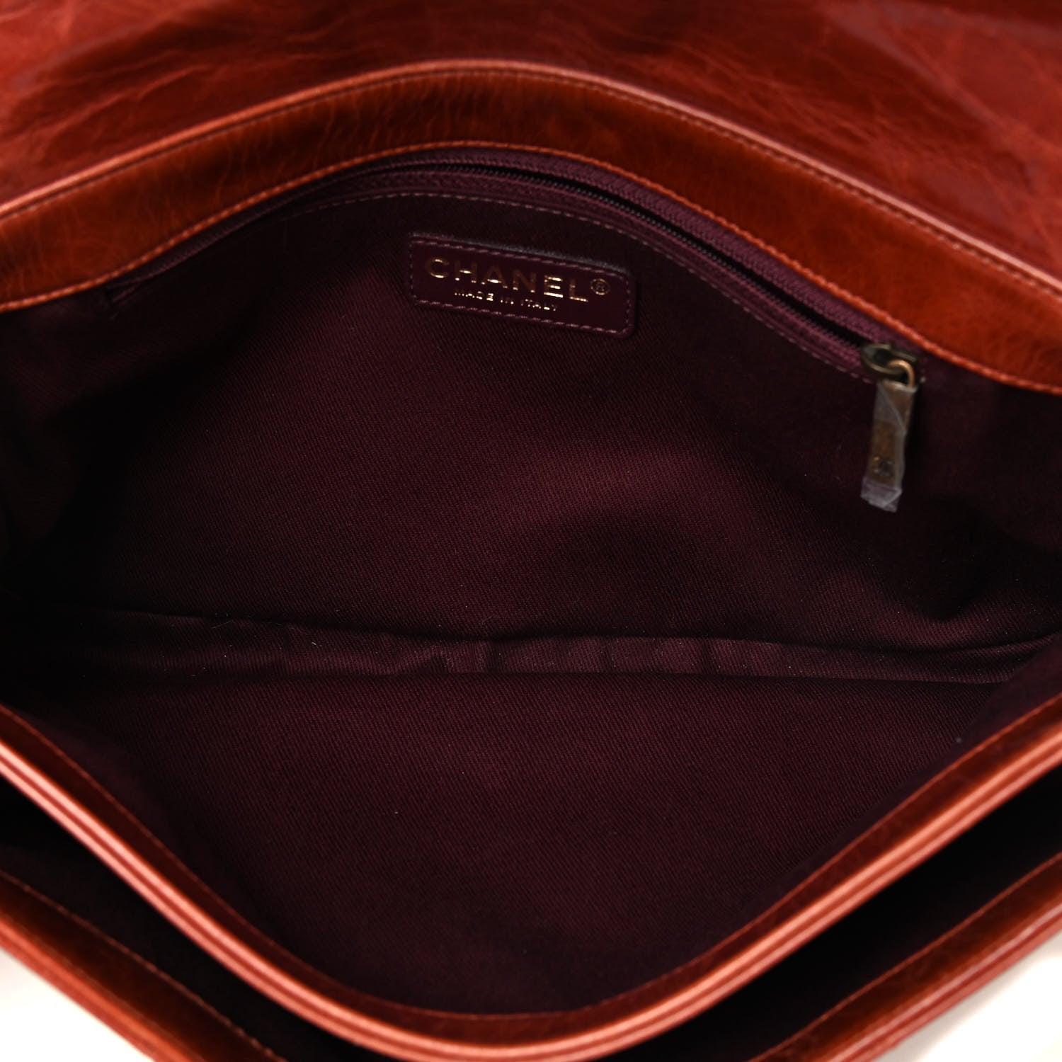 Chanel Glazed Calfskin Quilted Large Perfect Edge Flap Camel 4 of 4
