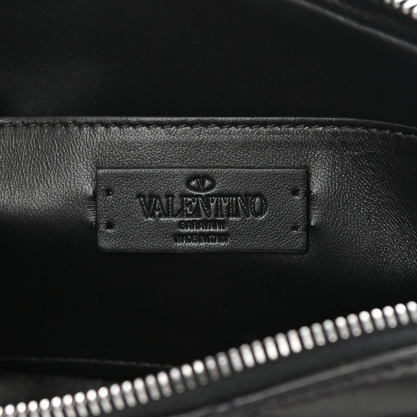 Nappa Monochrome Roman Stud Crossbody Bag Black