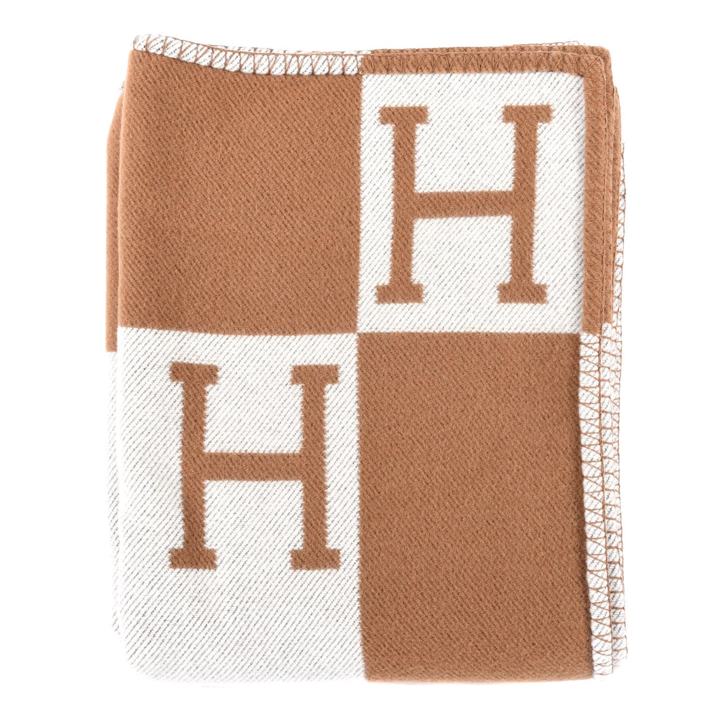 Wool Cashmere Avalon Blanket Ecru Camel
