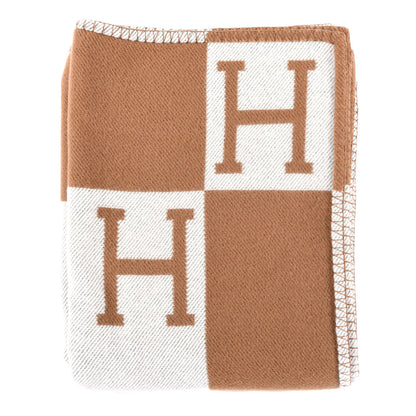 Hermes Wool Cashmere Avalon Blanket Ecru Camel 1 of 3