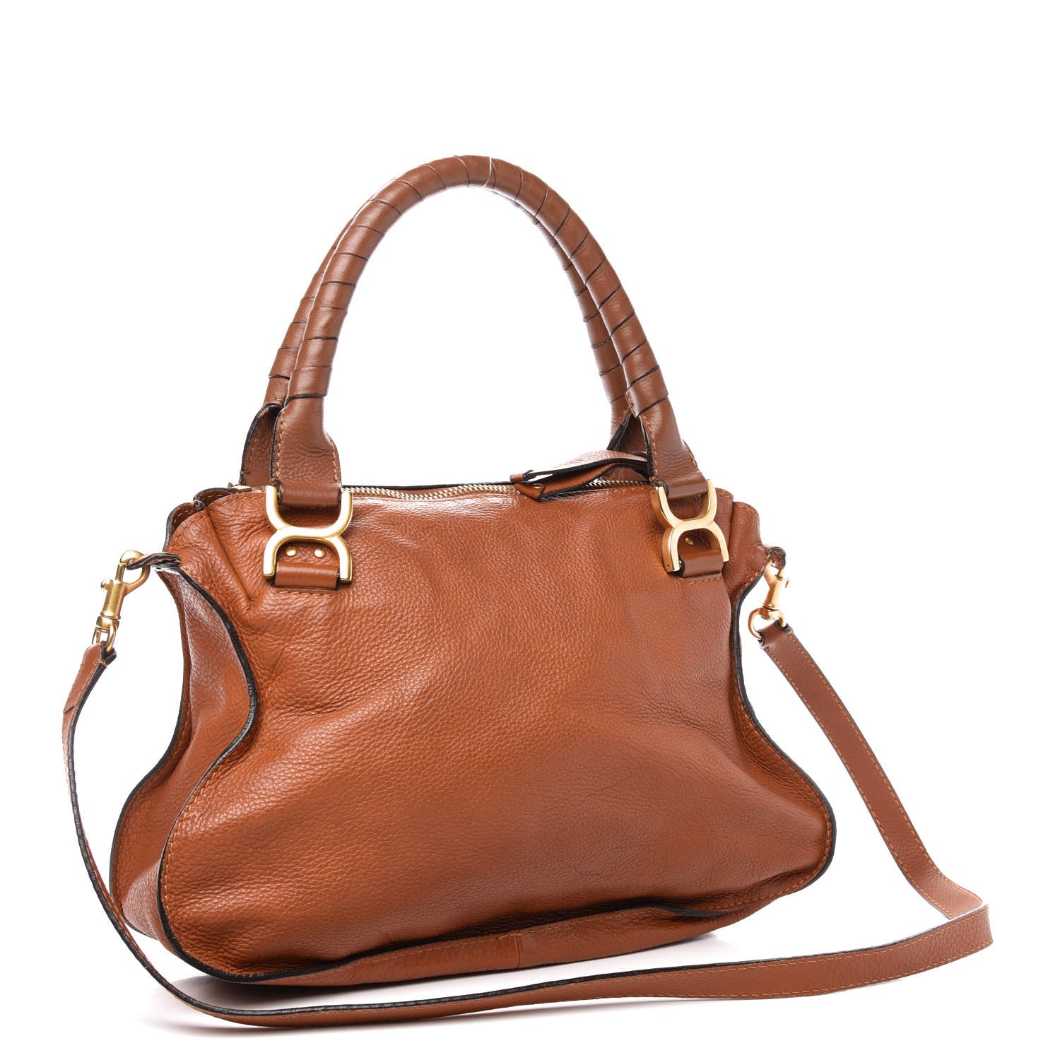 Chloe Calfskin Medium Marcie Satchel Tan 3 of 16