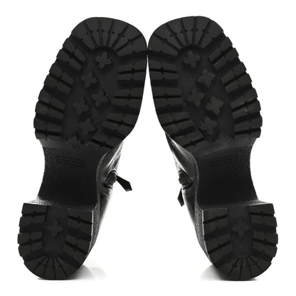 Miu Miu Naplak Patent Zip Lug Sole Boots 37 Black 6 of 9