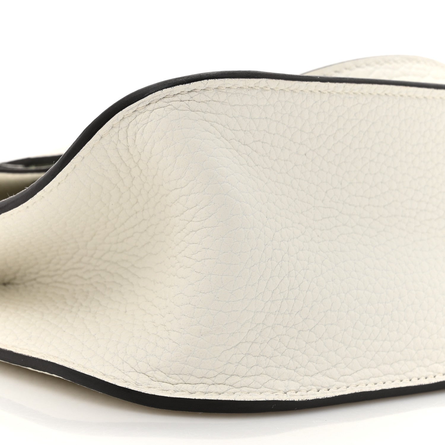 Hermes Taurillon Clemence Verso Halzan 25 White Vert Fizz 10 of 11