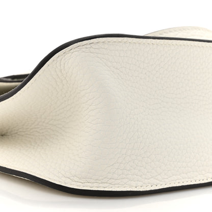 Hermes Taurillon Clemence Verso Halzan 25 White Vert Fizz 10 of 11