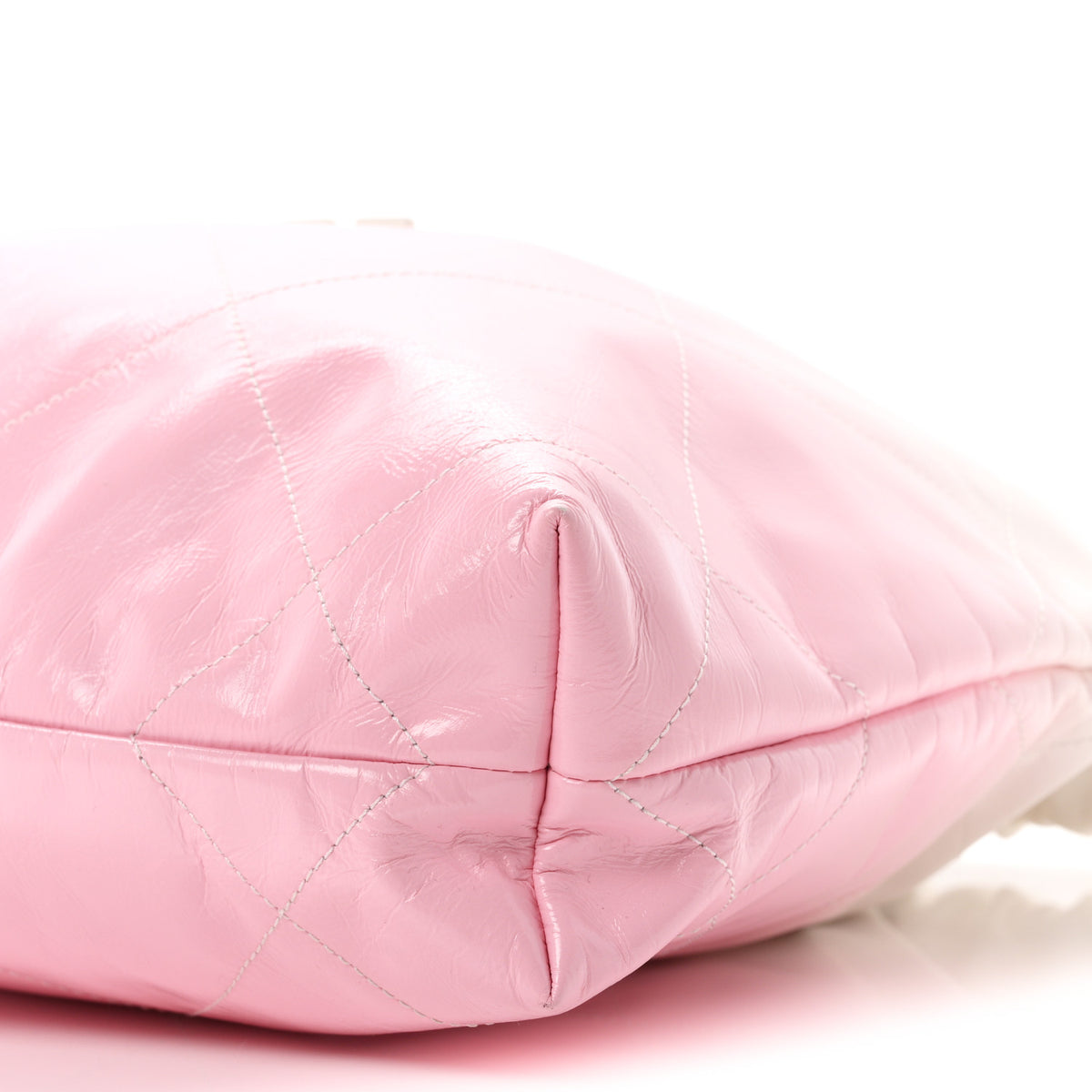 Chanel Patent Gradient Calfskin Quilted Small Chanel 22 White Light Pink 11 of 11
