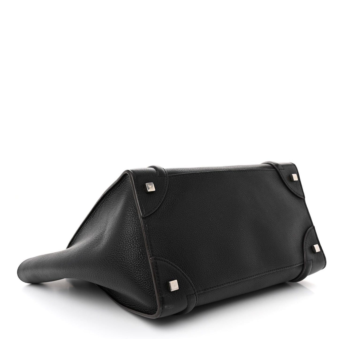 Drummed Calfskin Mini Luggage Black