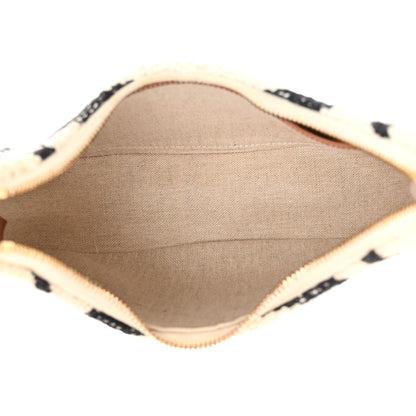 Celine Textile Medium Ava Shoulder Bag White Black 5 of 11