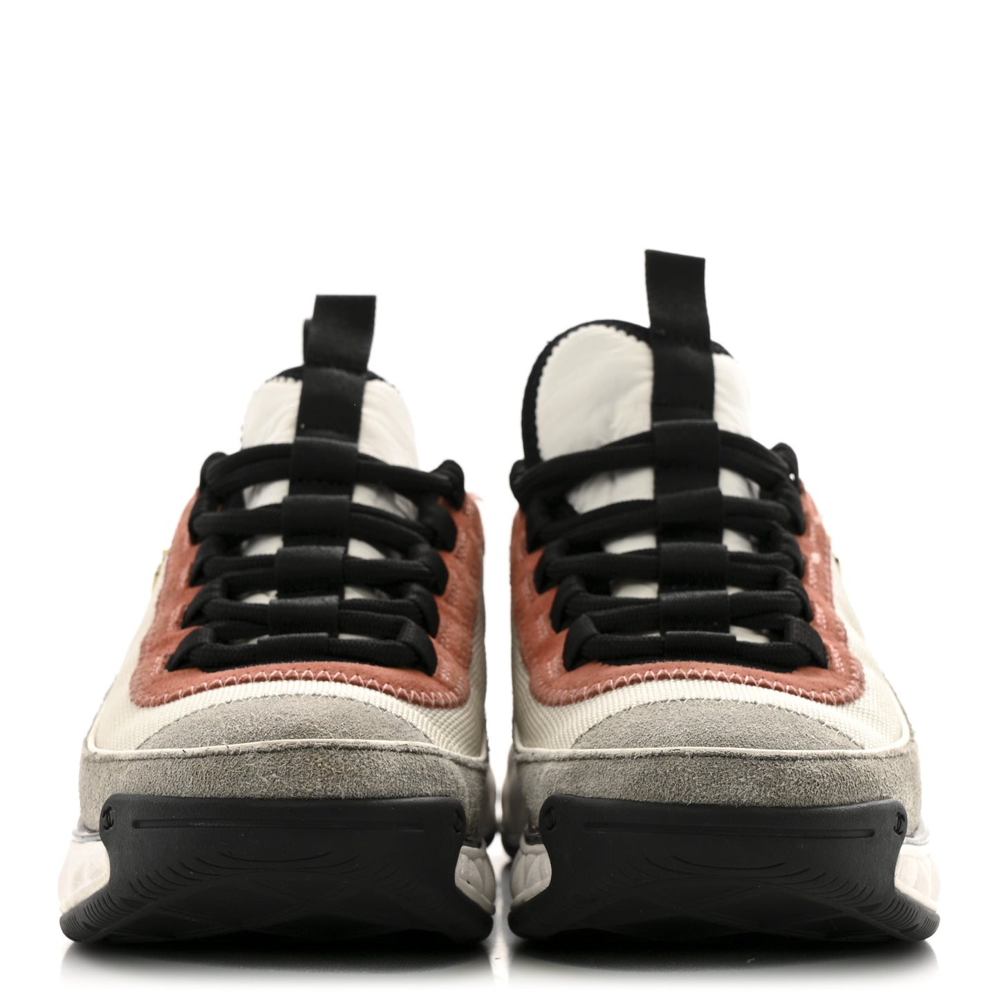 Fabric Suede CC Sneakers 37 White Light Grey Pink