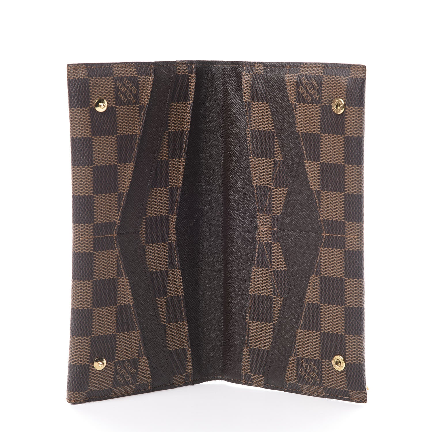Louis Vuitton Damier Ebene Long Origami Wallet 5 of 11