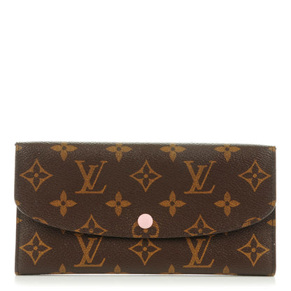 Louis Vuitton Monogram Emilie Wallet Rose Ballerine 1 of 7