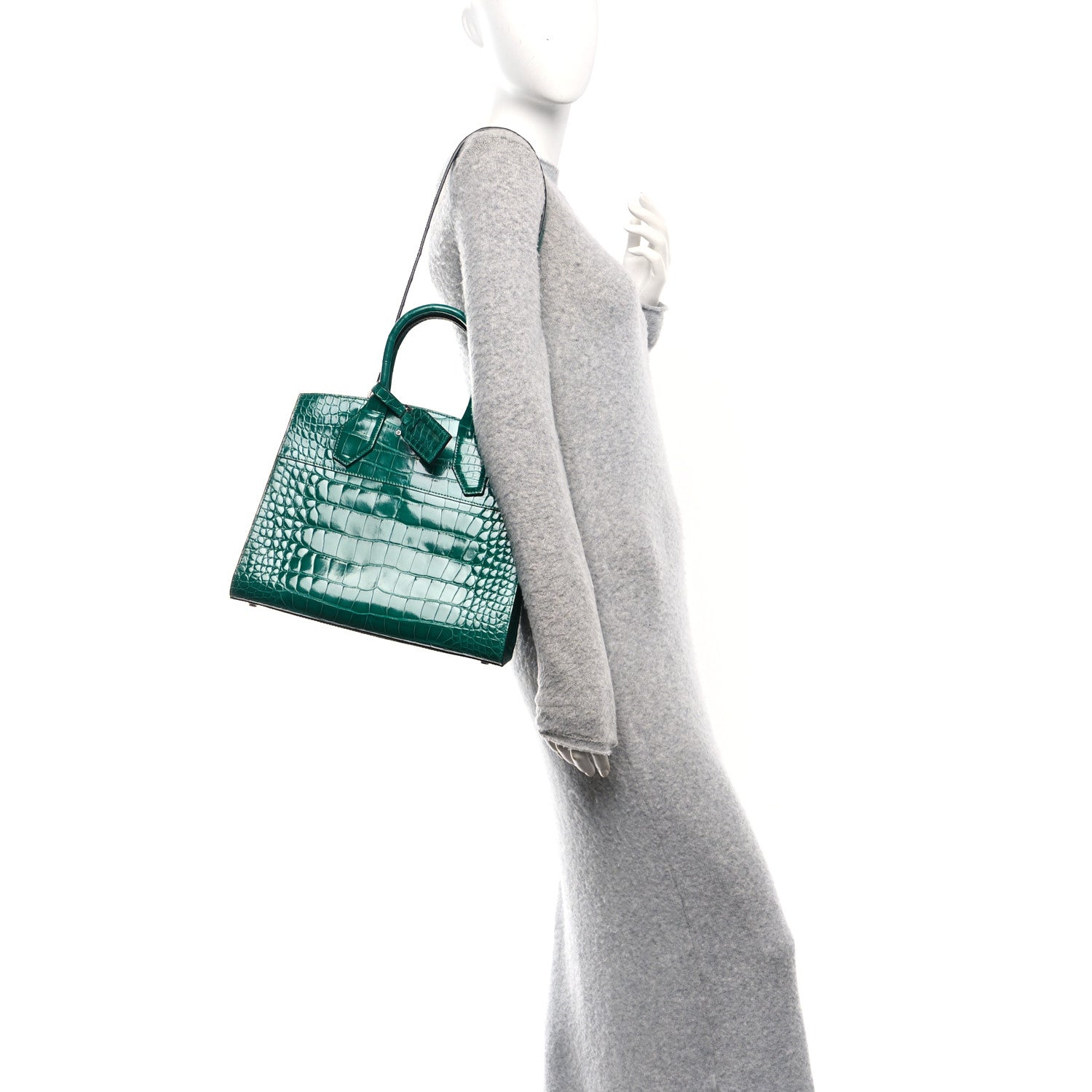 Louis Vuitton Alligator City Steamer MM Emeraude 2 of 9