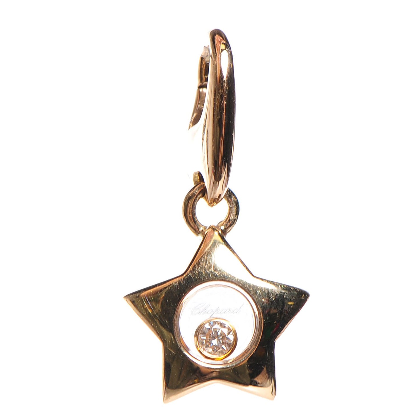 18K Yellow Gold Diamond Happy Icons Star Pendant
