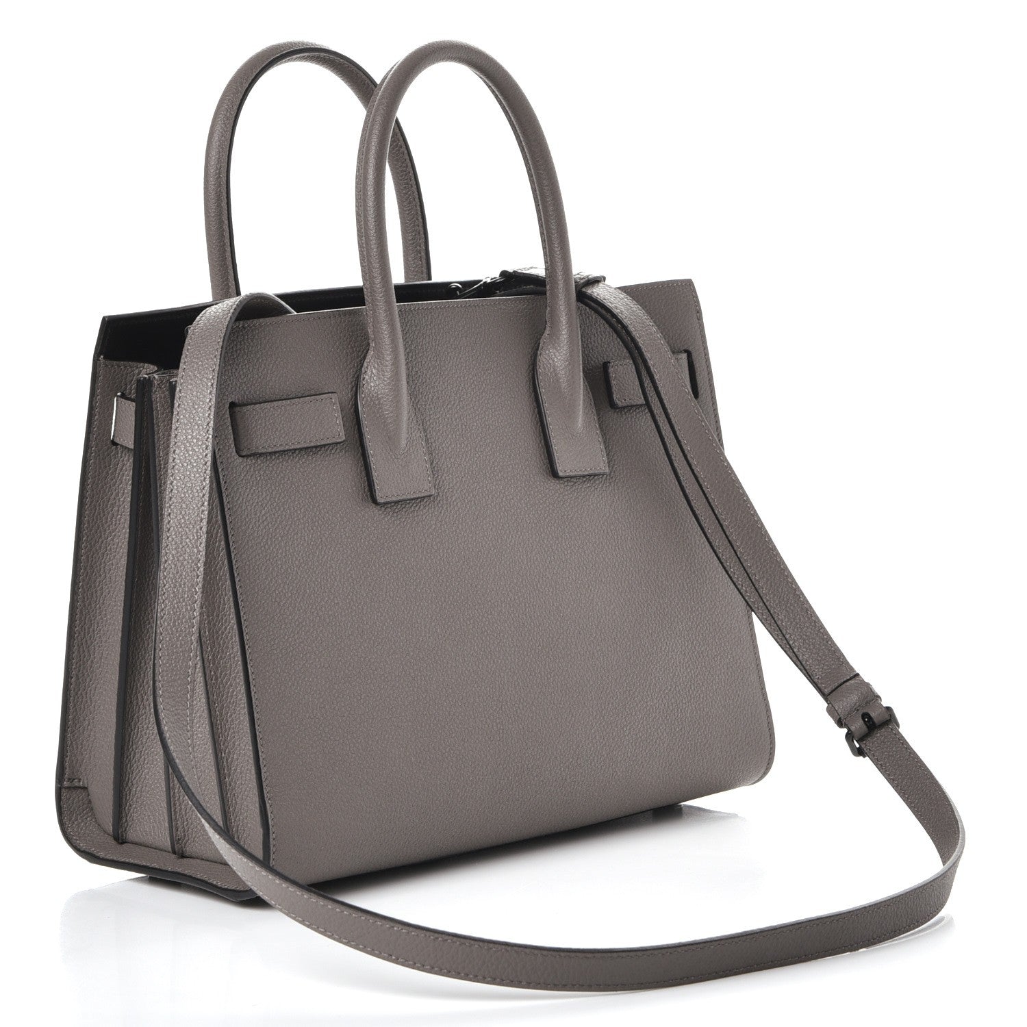Saint Laurent Grained Calfskin Baby Sac De Jour Grey 4 of 9