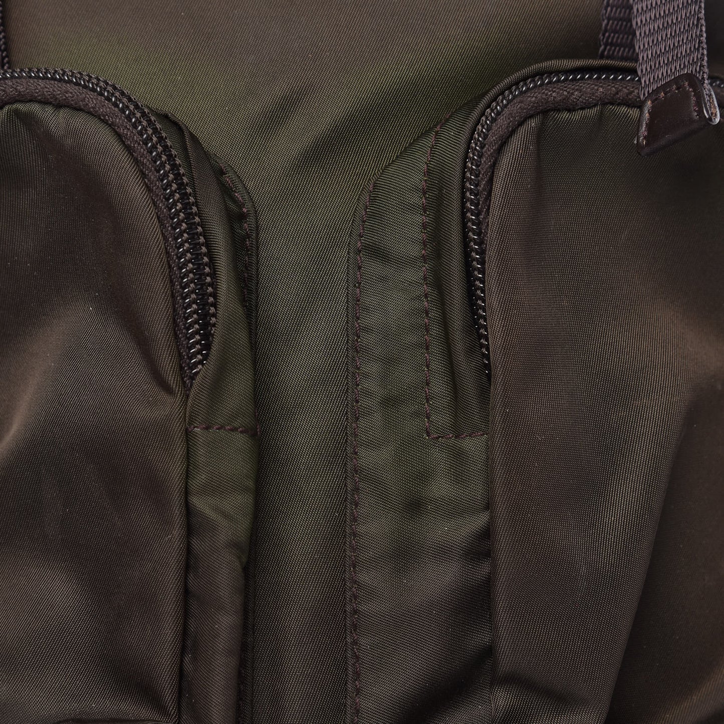 Nylon Vela Saffiano Backpack Ebano