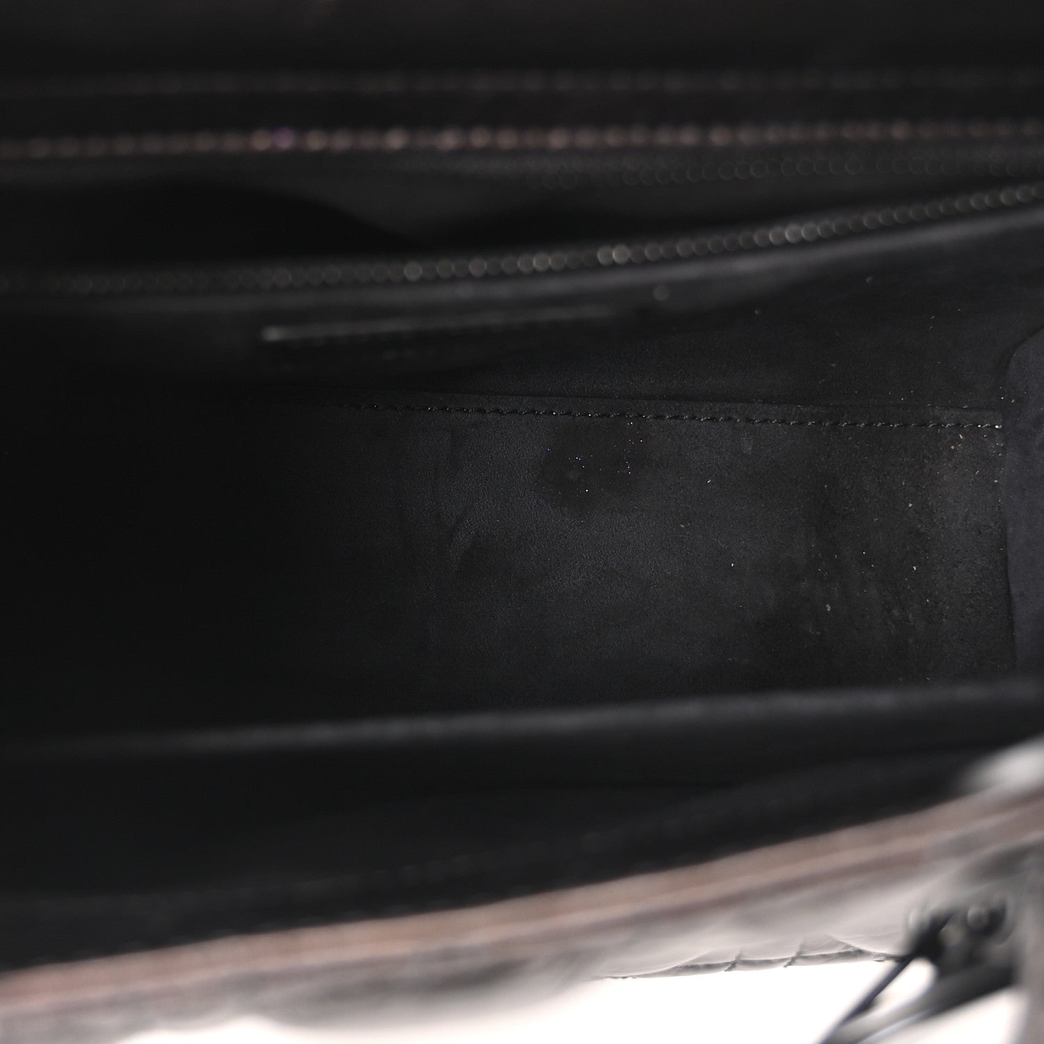 Christian Dior Crinkled Calfskin Cannage Medium Lady Dior Black 5 of 10