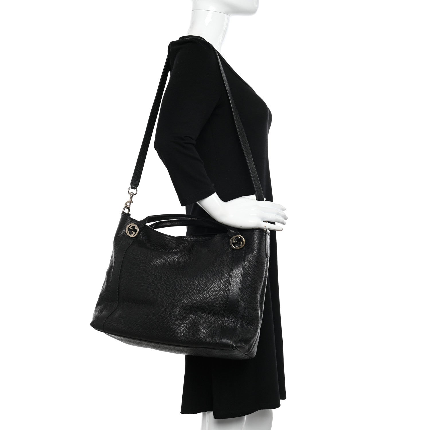 Gucci Cellarius Calfskin Medium Miss GG Top Handle Bag Black 2 of 17