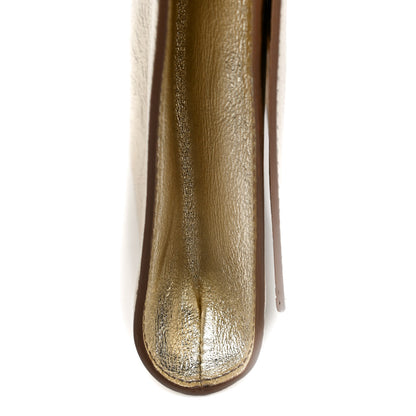 Saint Laurent Metallic Calfskin Monogram Large Belle De Jour Clutch Gold 12 of 18