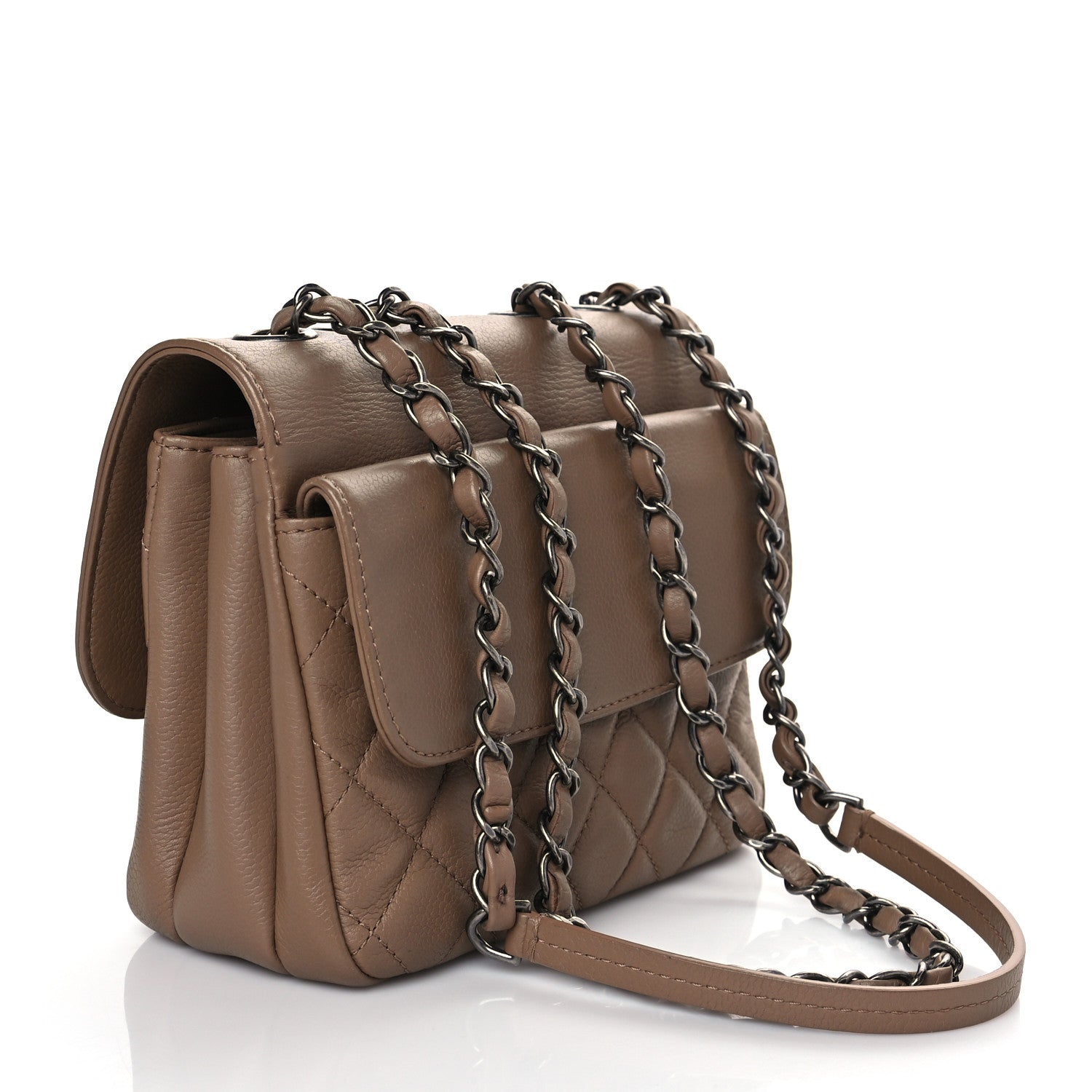 Chanel Caviar Quilted Mini All About Flap Bag Brown 3 of 9