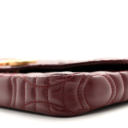 Salvatore Ferragamo SALVATORE FERRAGAMO Calfskin Quilted Gancini Mini Bag Burgundy 10 of 12