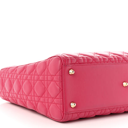 Christian Dior Lambskin Cannage Large Lady Dior Pink 9 of 10
