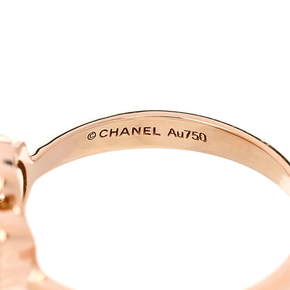Chanel 18K Rose Gold Diamond Extrait de Camelia Ring 49 4.75 5 of 6