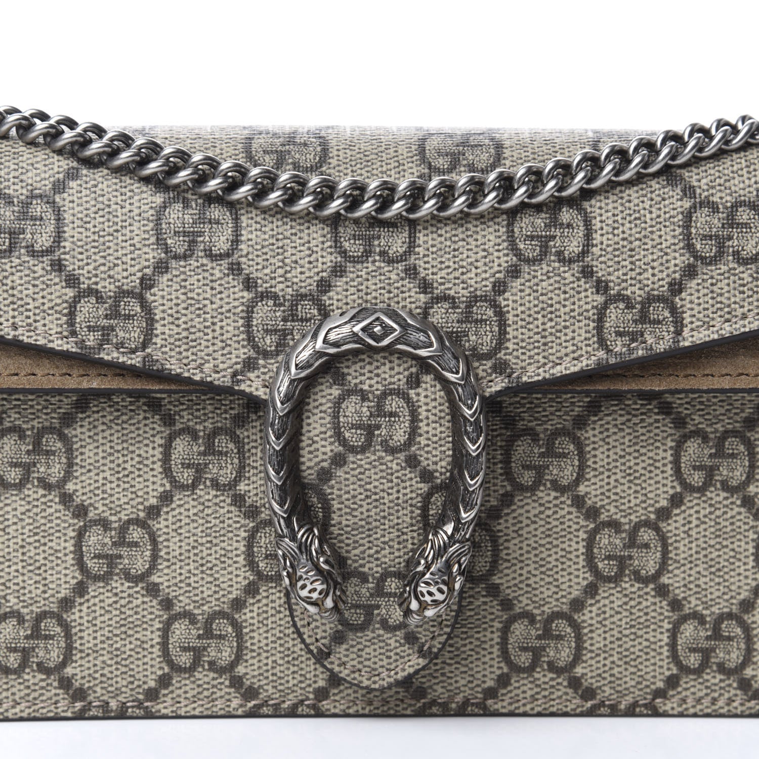 Gucci GG Supreme Monogram Super Mini Dionysus Shoulder Bag Taupe 9 of 10