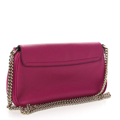 Gucci Cellarius Calfskin Medium Soho Flap Crossbody Bright Bouganville 3 of 9