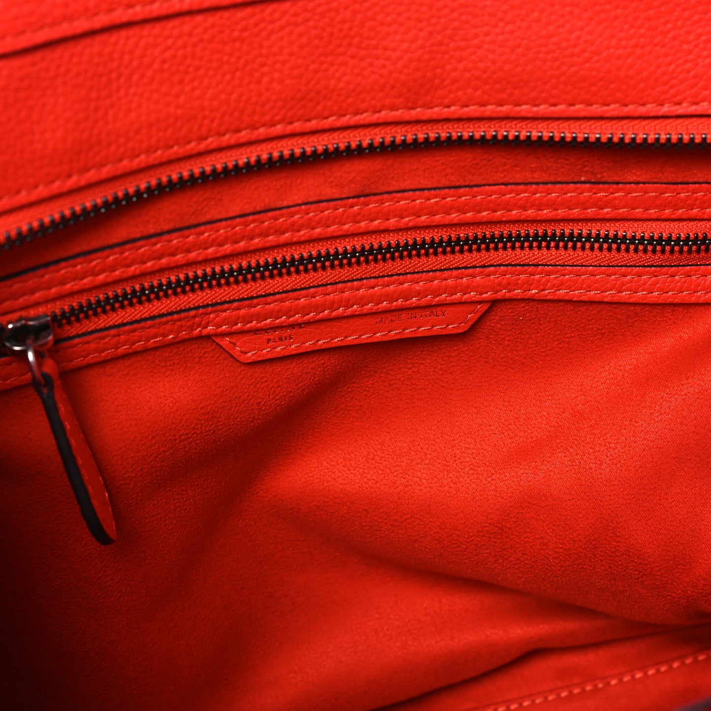 Drummed Calfskin Mini Luggage Coquelicot