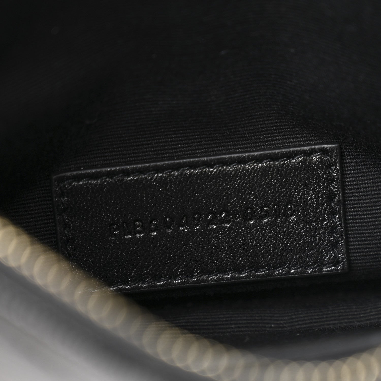 Saint Laurent Grain De Poudre Chevron Monogram Bill Pouch Black 7 of 9