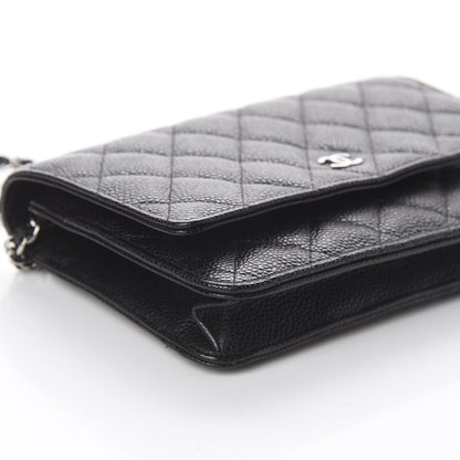 Chanel Caviar Quilted Wallet On Chain WOC Black 5 of 9