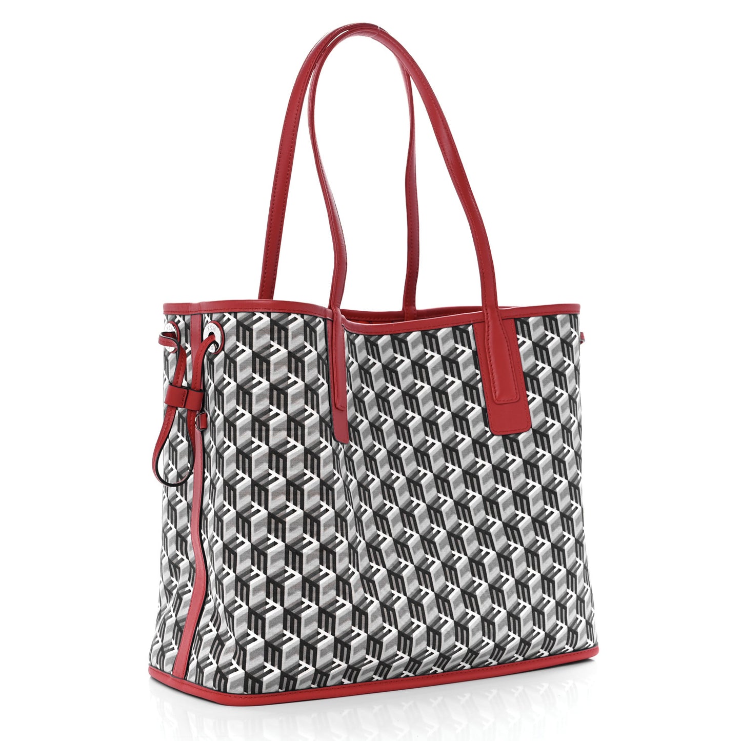 Visetos Medium Liz Reversible Shopper Tote Candy Red