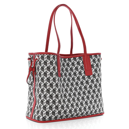 MCM Visetos Medium Liz Reversible Shopper Tote Candy Red 9 of 12