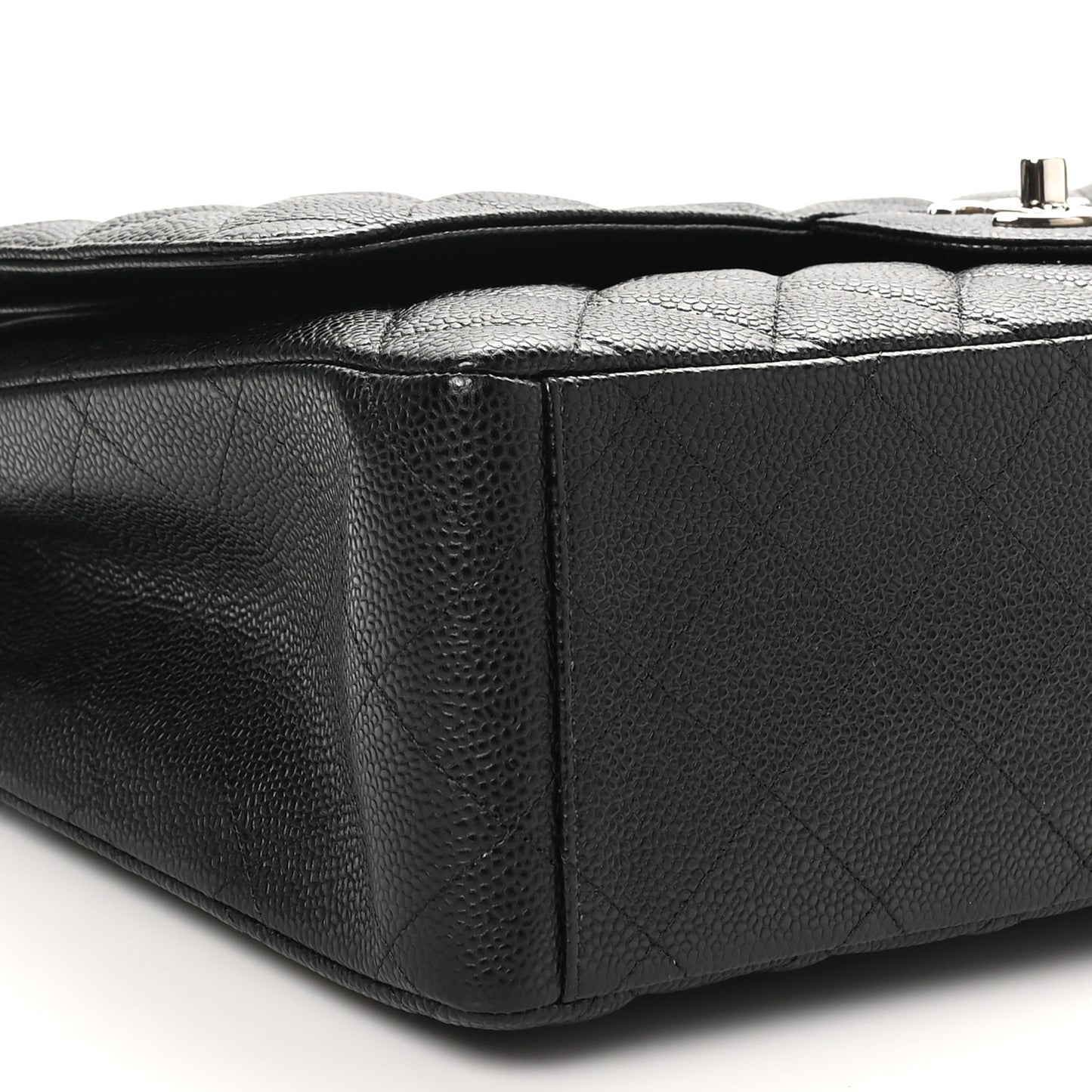 Caviar Quilted Maxi Double Flap Black