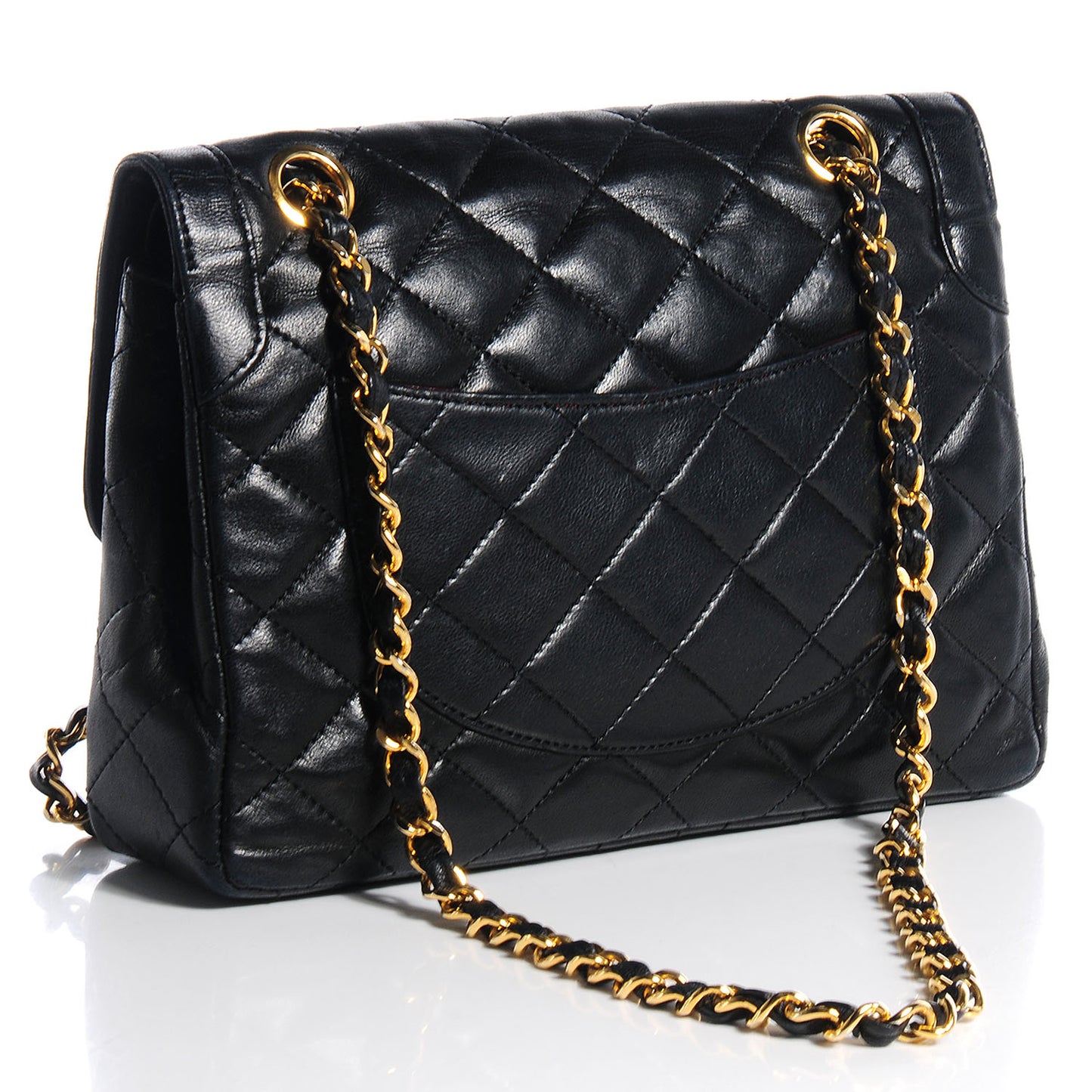 Lambskin Small Double Flap Black