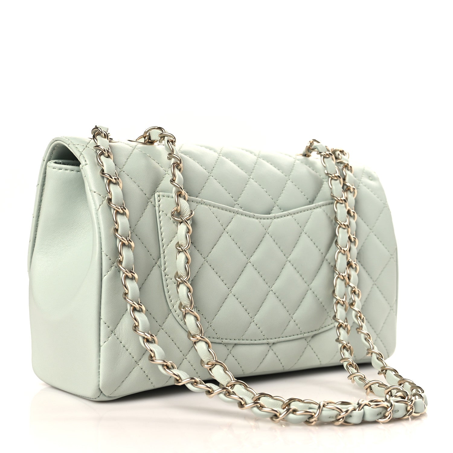 Chanel Lambskin Quilted Medium Mademoiselle Chic Flap Light Green 3 of 10