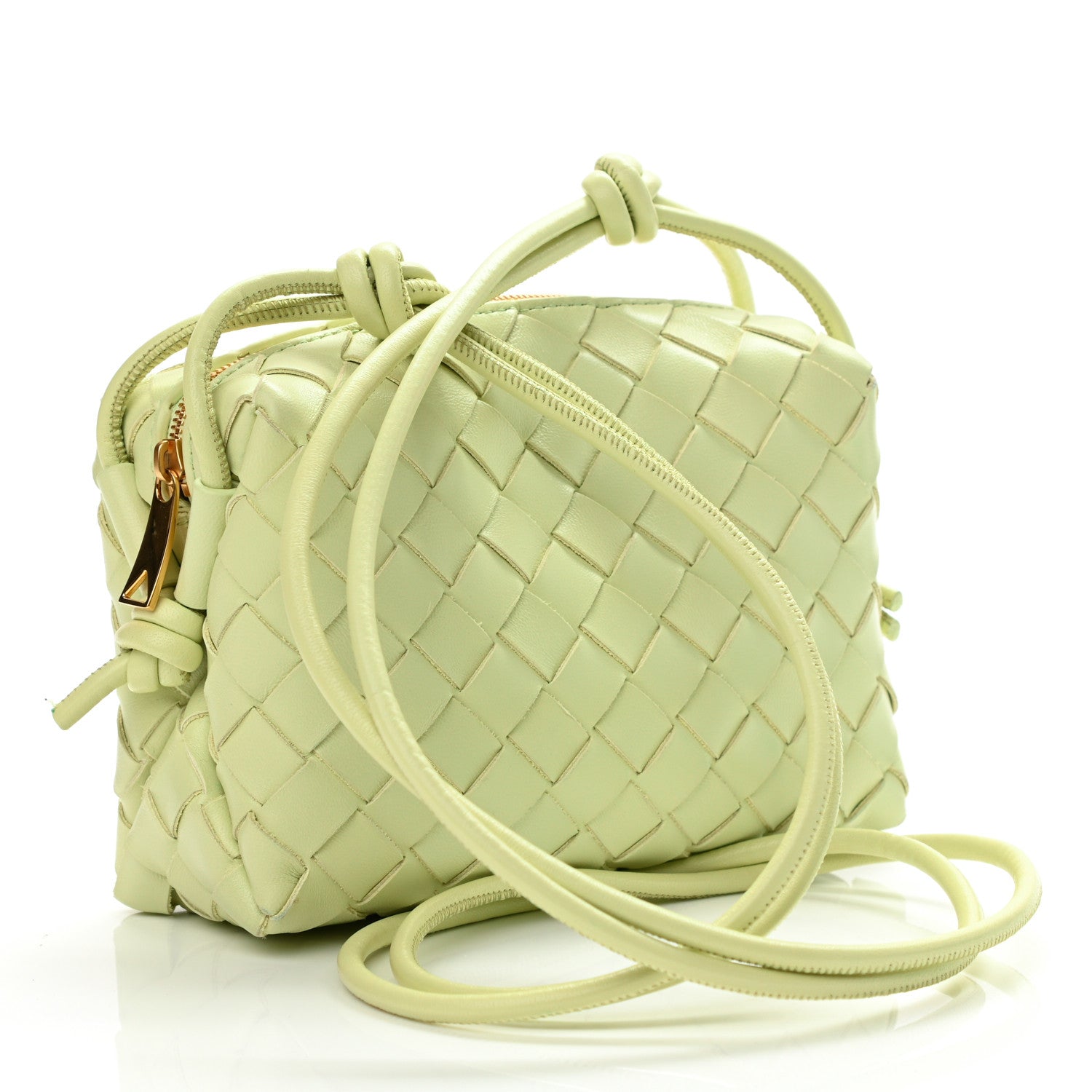 Bottega Veneta Nappa Intrecciato Mini Loop Camera Bag Lemon Washed 2 of 9