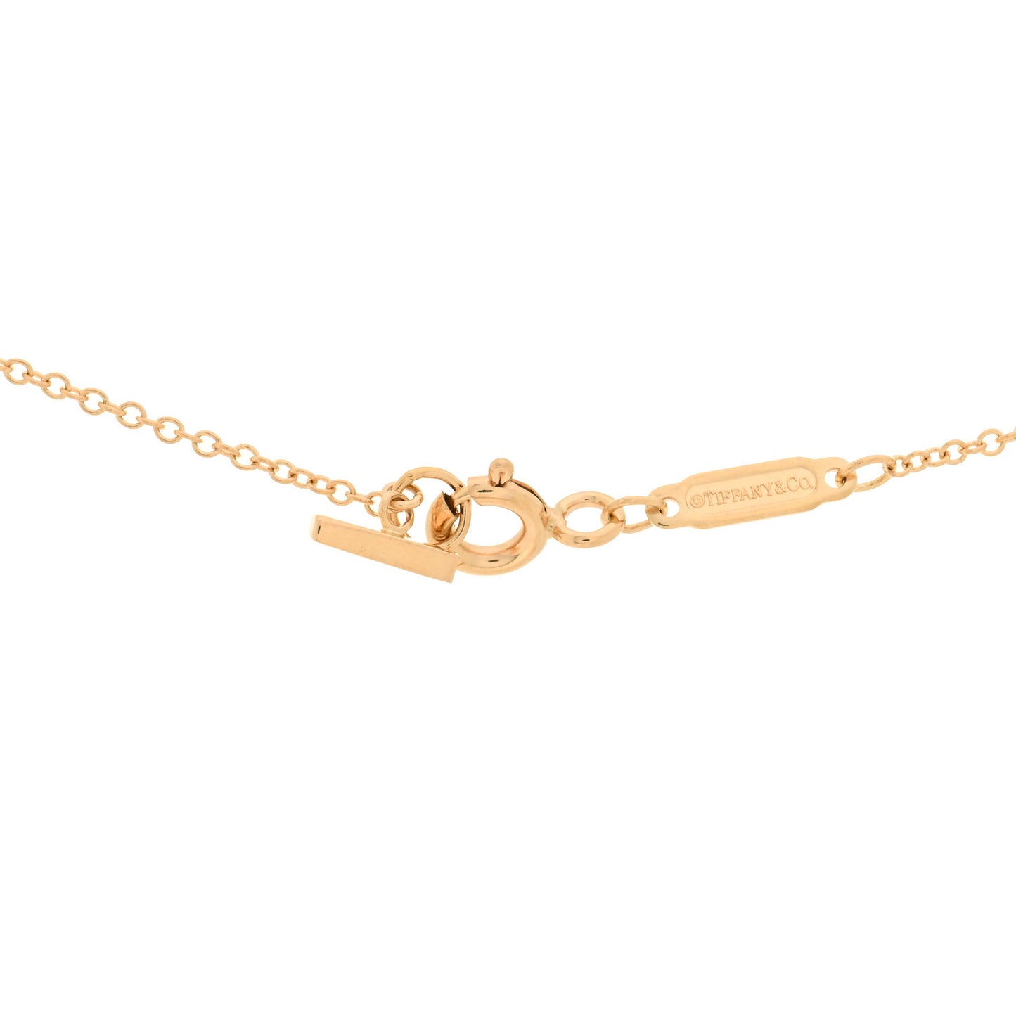 18K Rose Gold Small T Smile Pendant Necklace