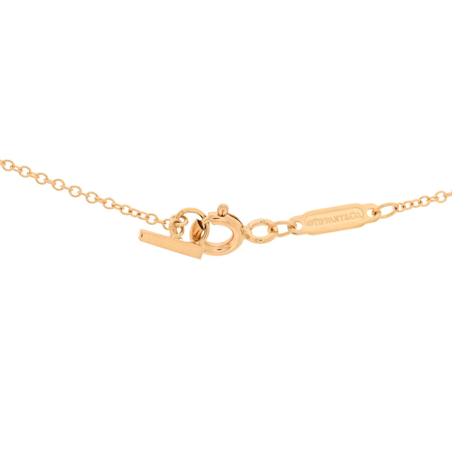Tiffany 18K Rose Gold Small T Smile Pendant Necklace 3 of 3