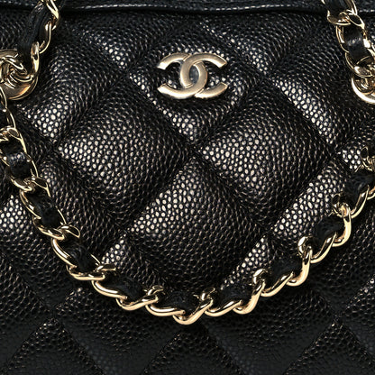 Chanel Caviar Quilted Barrel Clutch With Chain Black 8 of 11