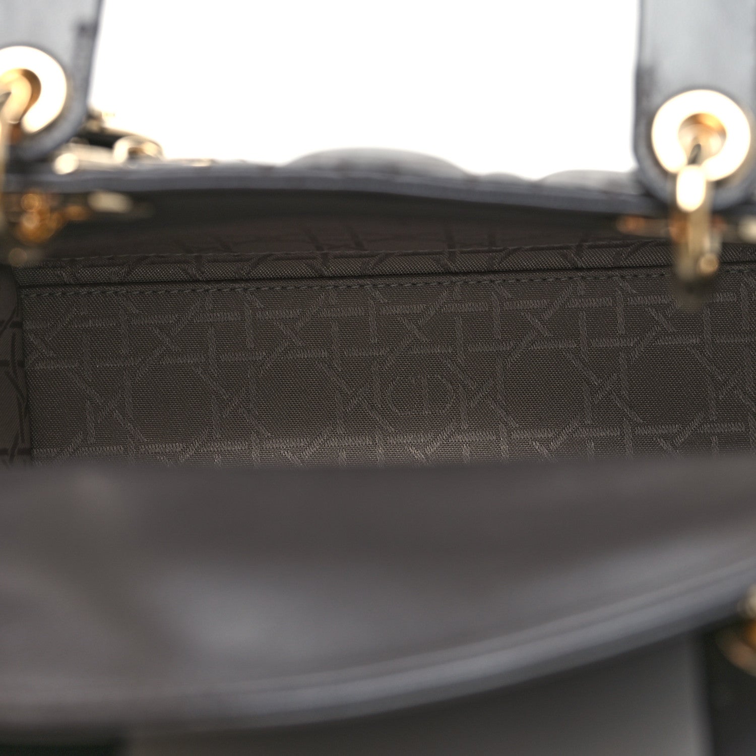 Christian Dior Lambskin Cannage Small Lucky Badges My Lady Dior Dark Grey 5 of 11